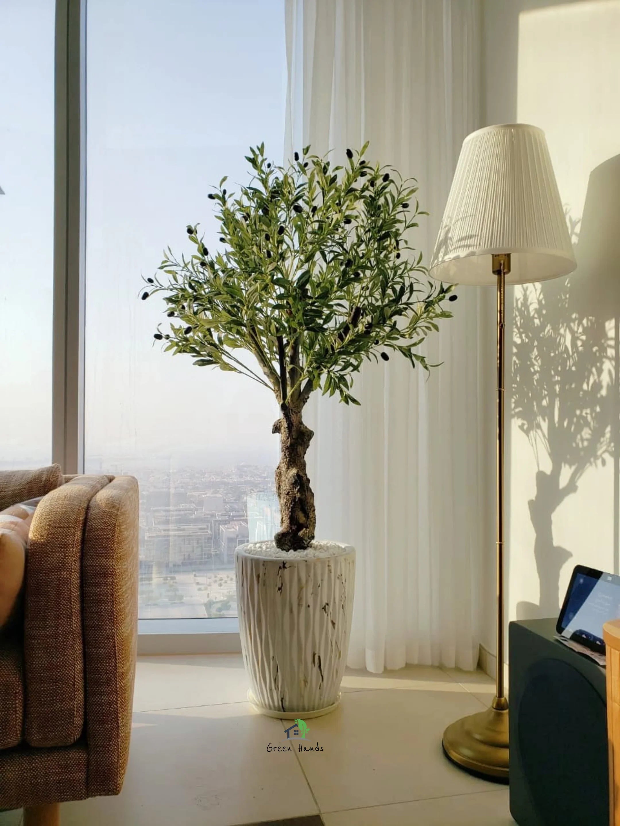 Artificial-Olive-Tree-160-cm-in-White-Marble-Gold-Ceramic-Pot