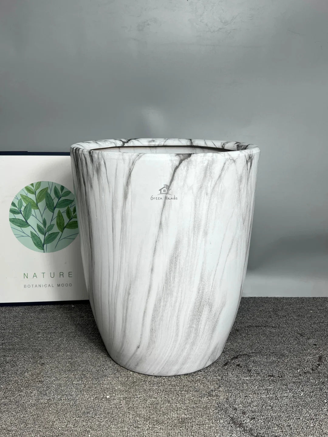 Premium Grey Ceramic Pot | Tall Elegance | Luxury Décor UAE