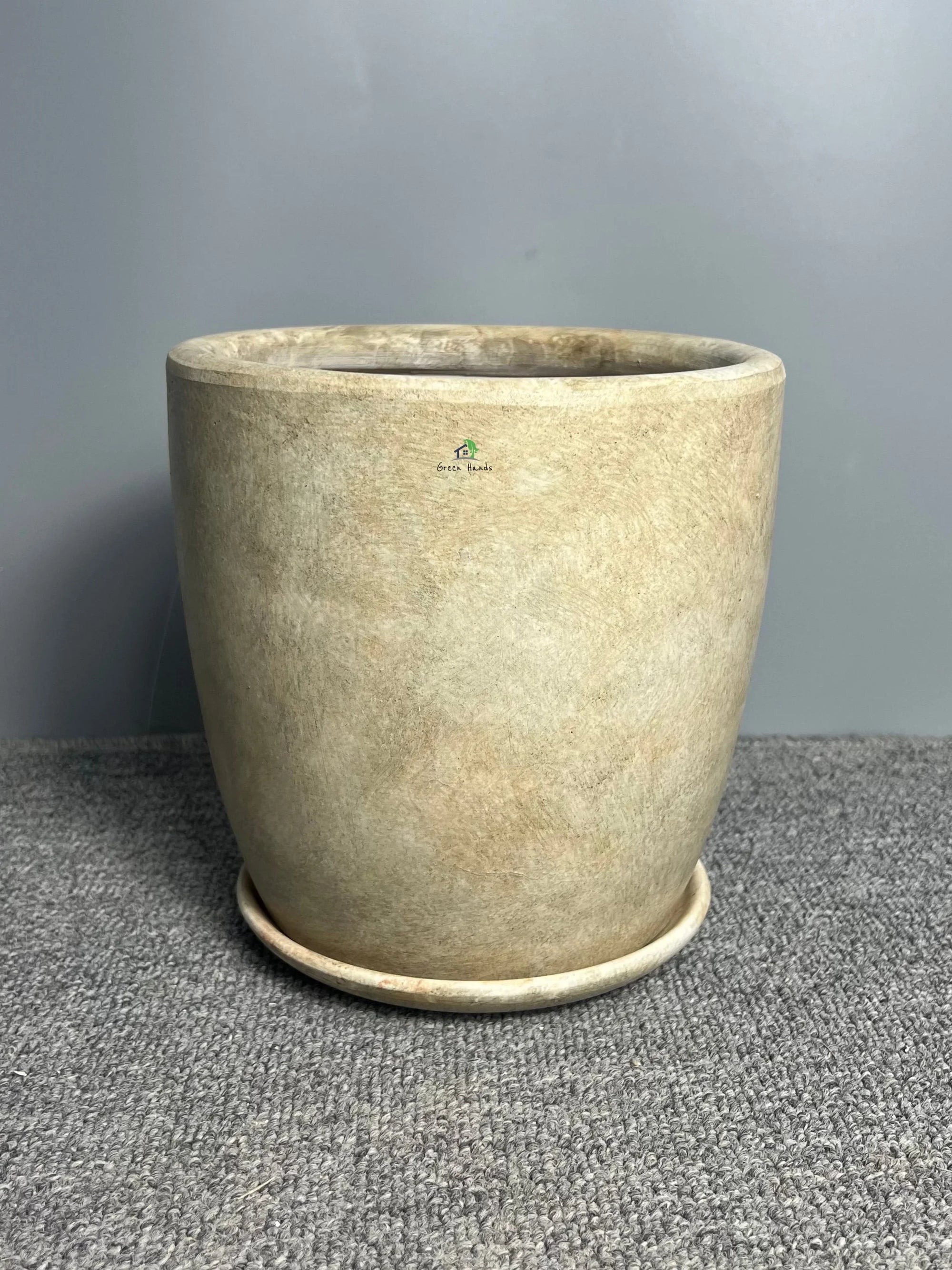 Premium-Egyptian-Marble-Beige-Short-Ceramic-Pot-M