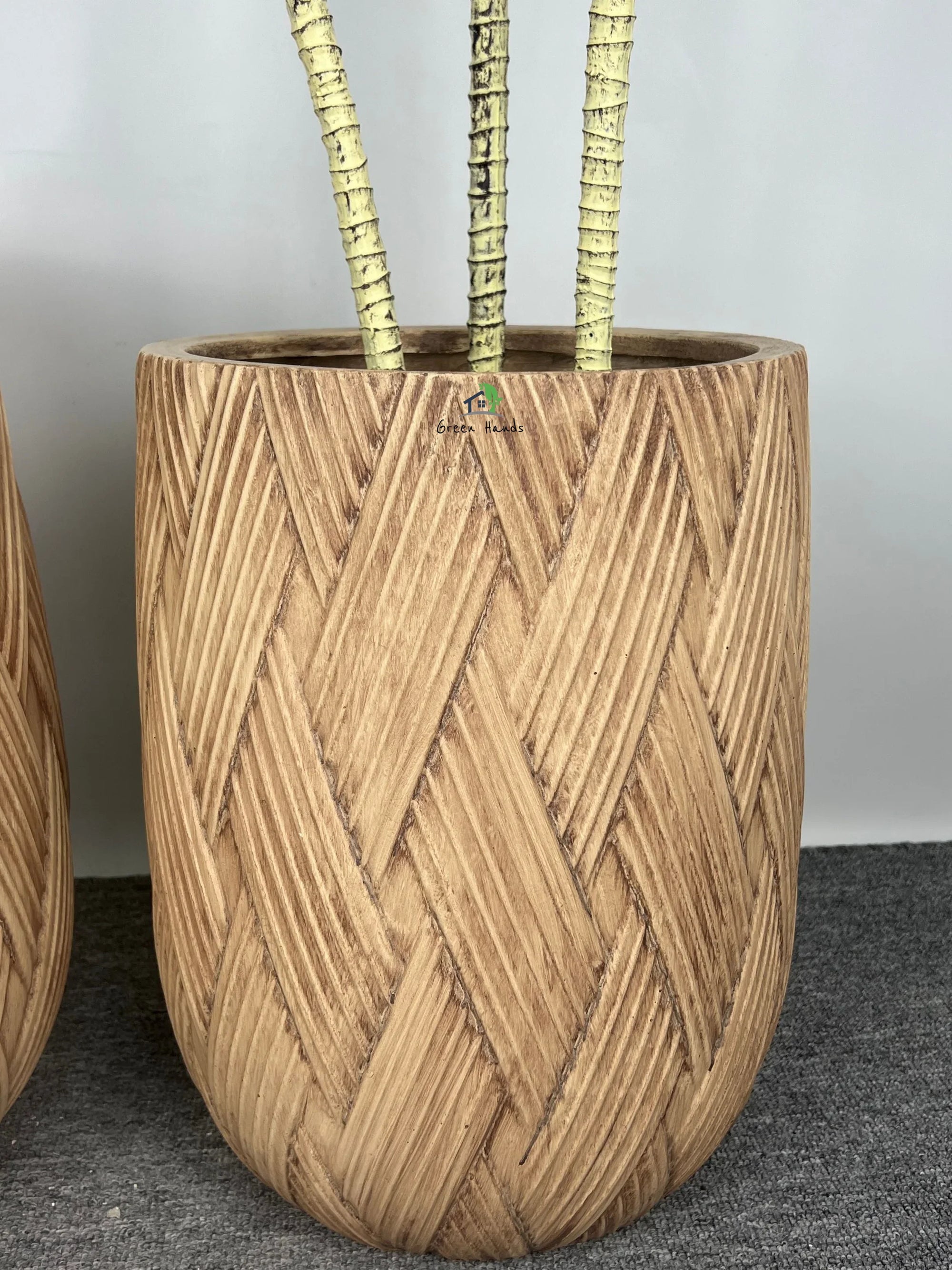 Rustic-Weave-Fiber-Planter-L