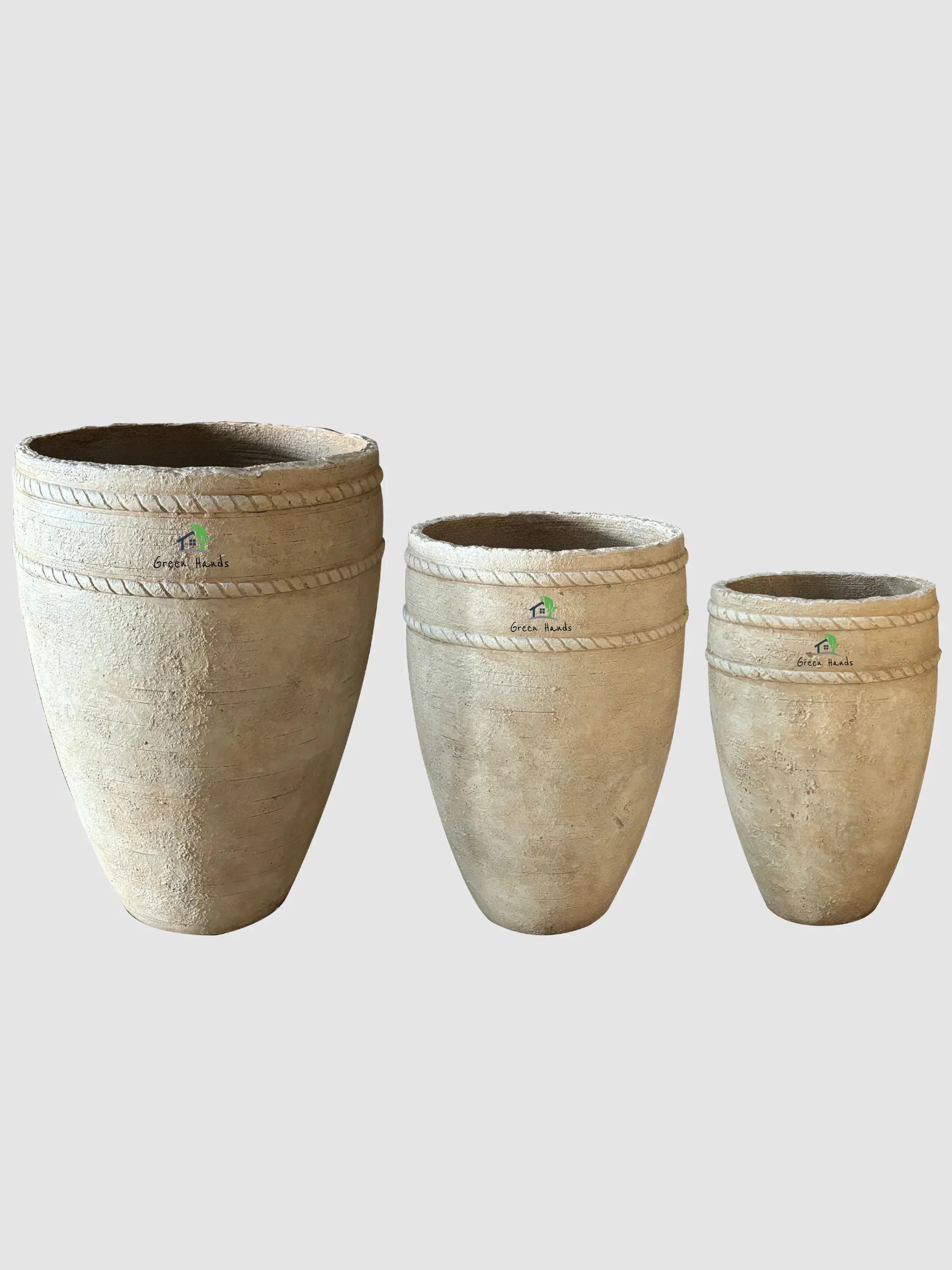 Antique-Old-World-Charm-Cement-Planter-Set