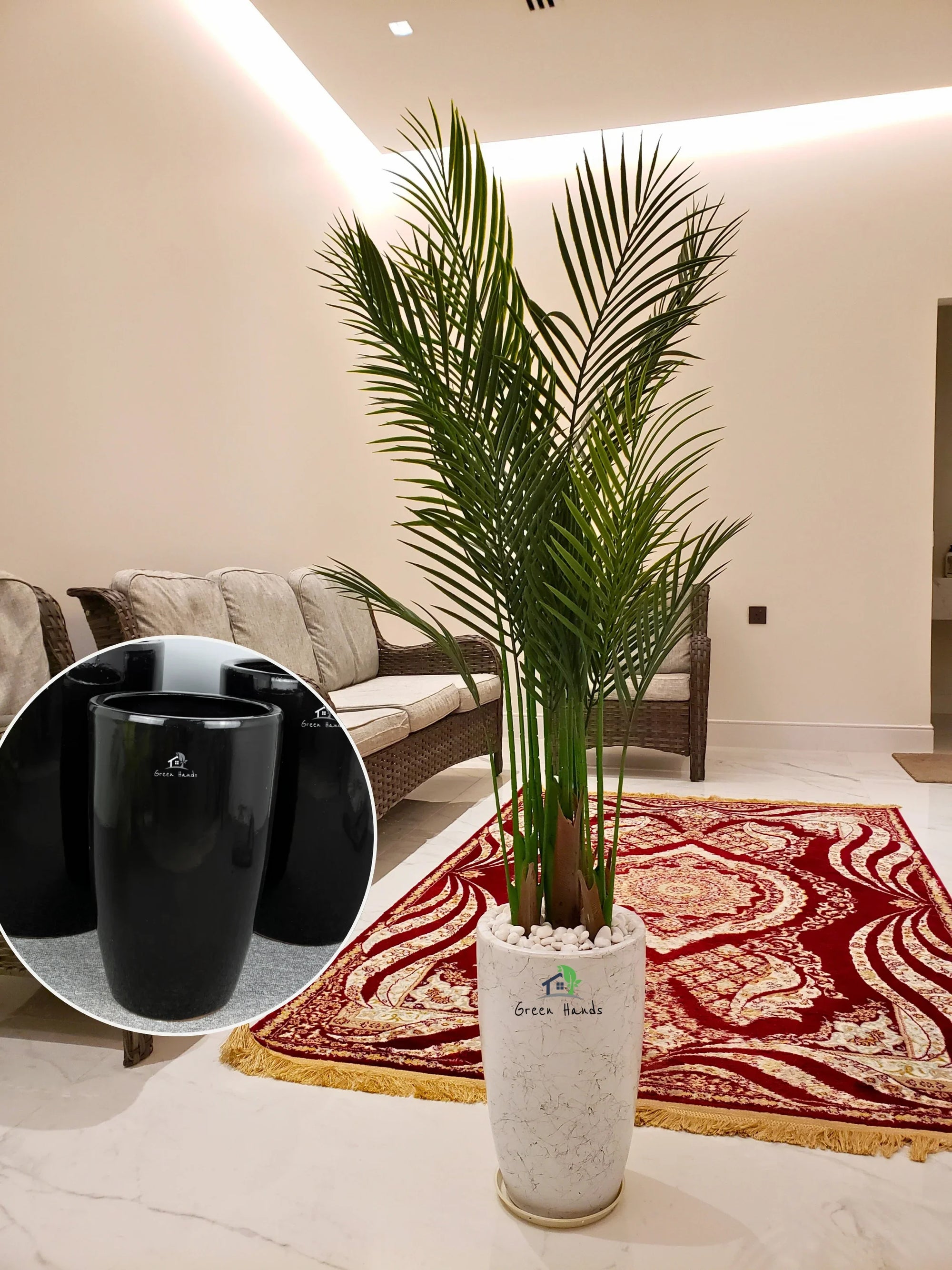 Artificial-Areca-Palm-140-cm-in-Black-Ceramic-Pot