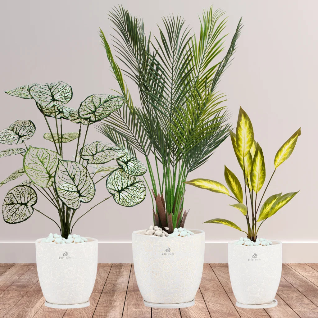 Artificial-Areca-Palm-White-Taro-Aglaonema-Plants-Bundle-Premium-Blossom-White-Floral-Ceramic-Pots