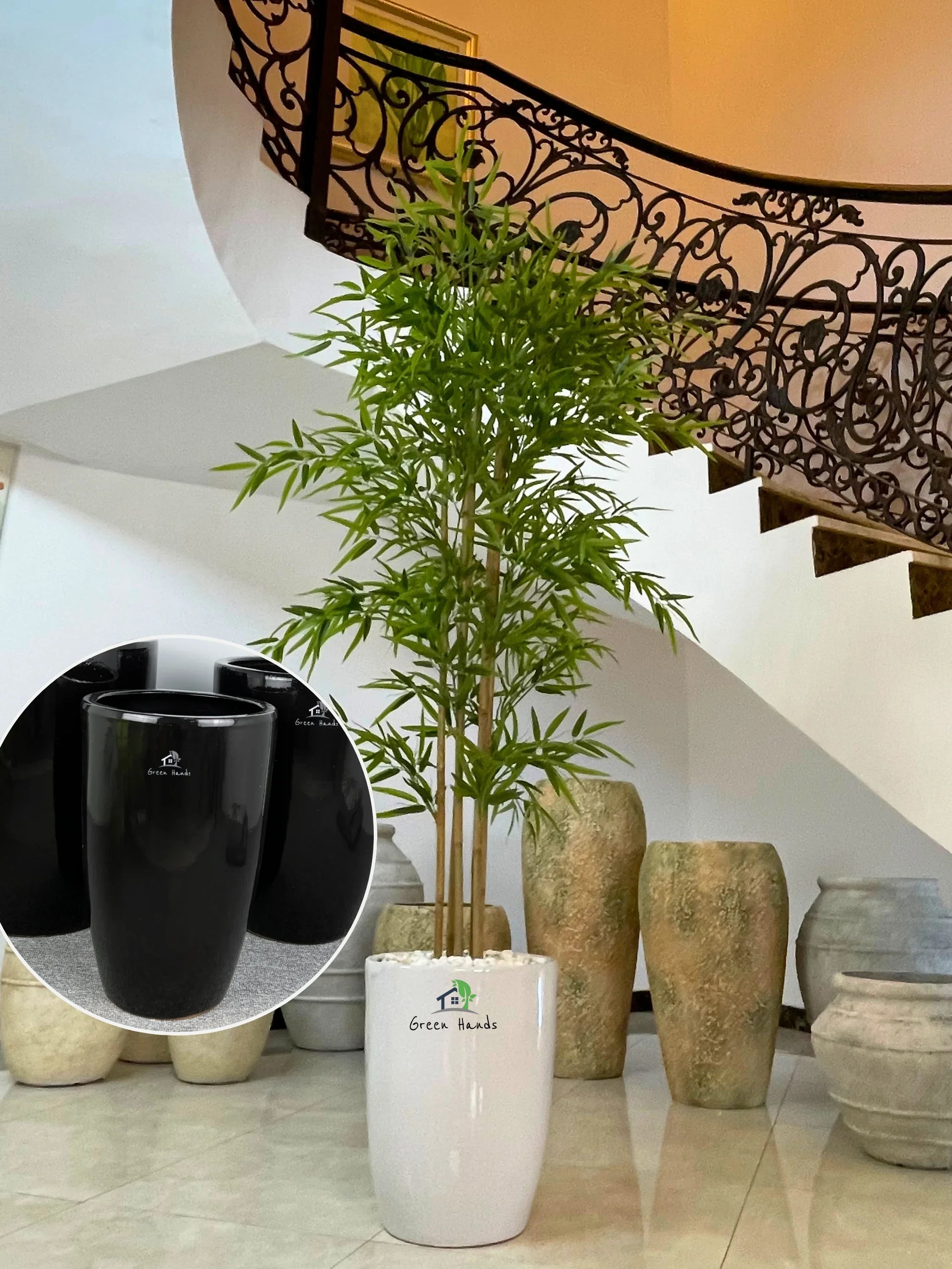 Artificial-Bamboo-Palm-200cm-in-Black-Ceramic-Pot