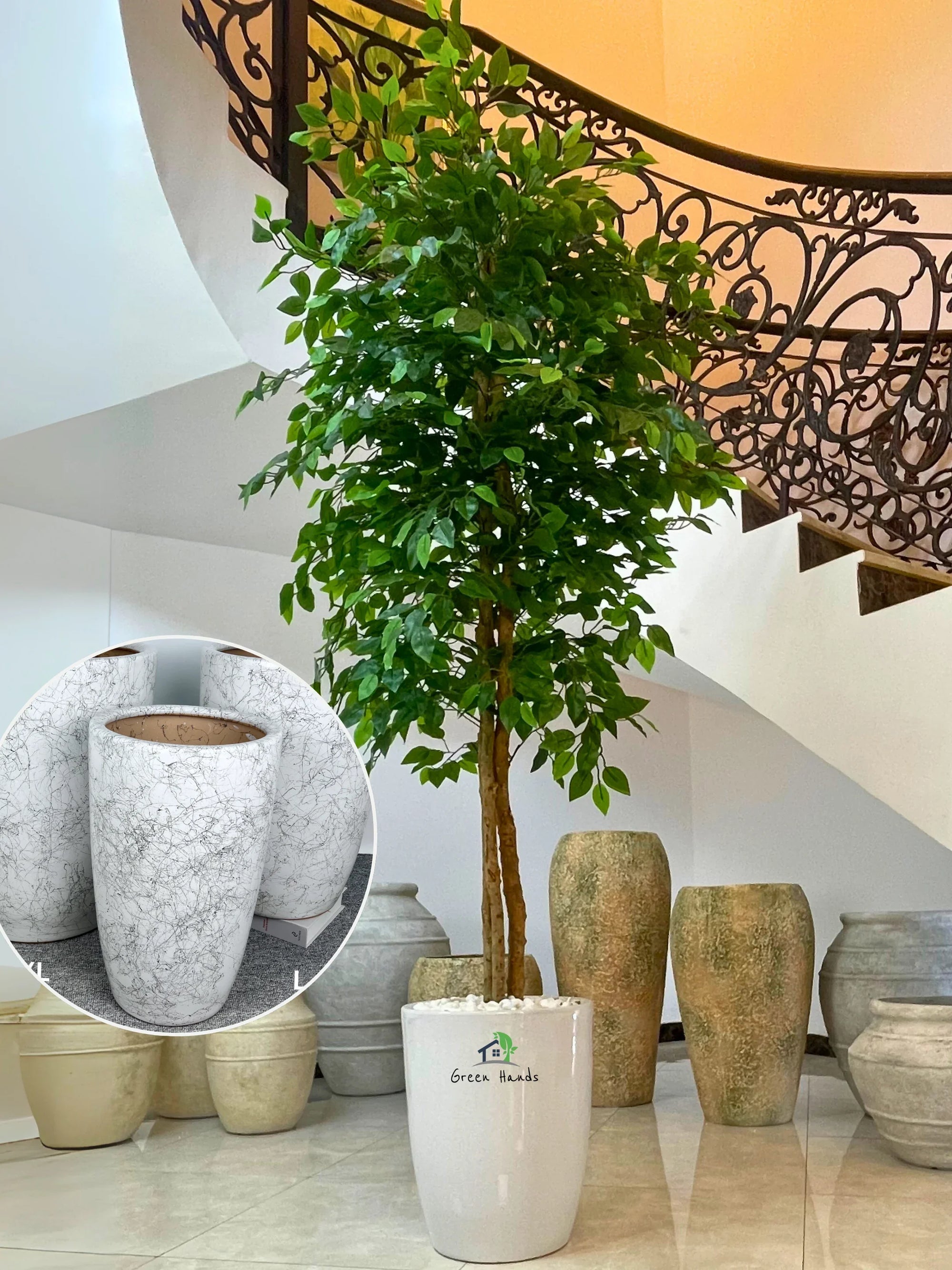 Artificial-Ficus-220-cm-in-Marble-Ceramic-Pot