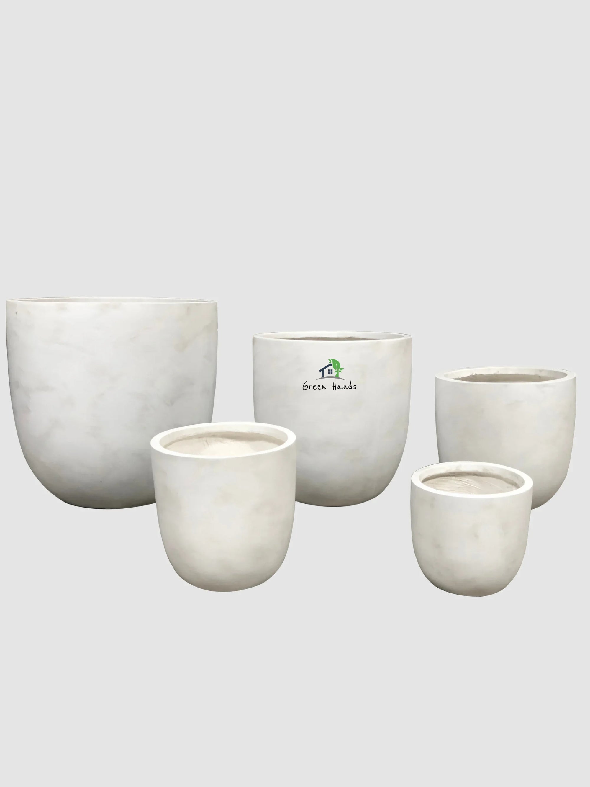 Frosted-Marble-Fiber-Planter-Set