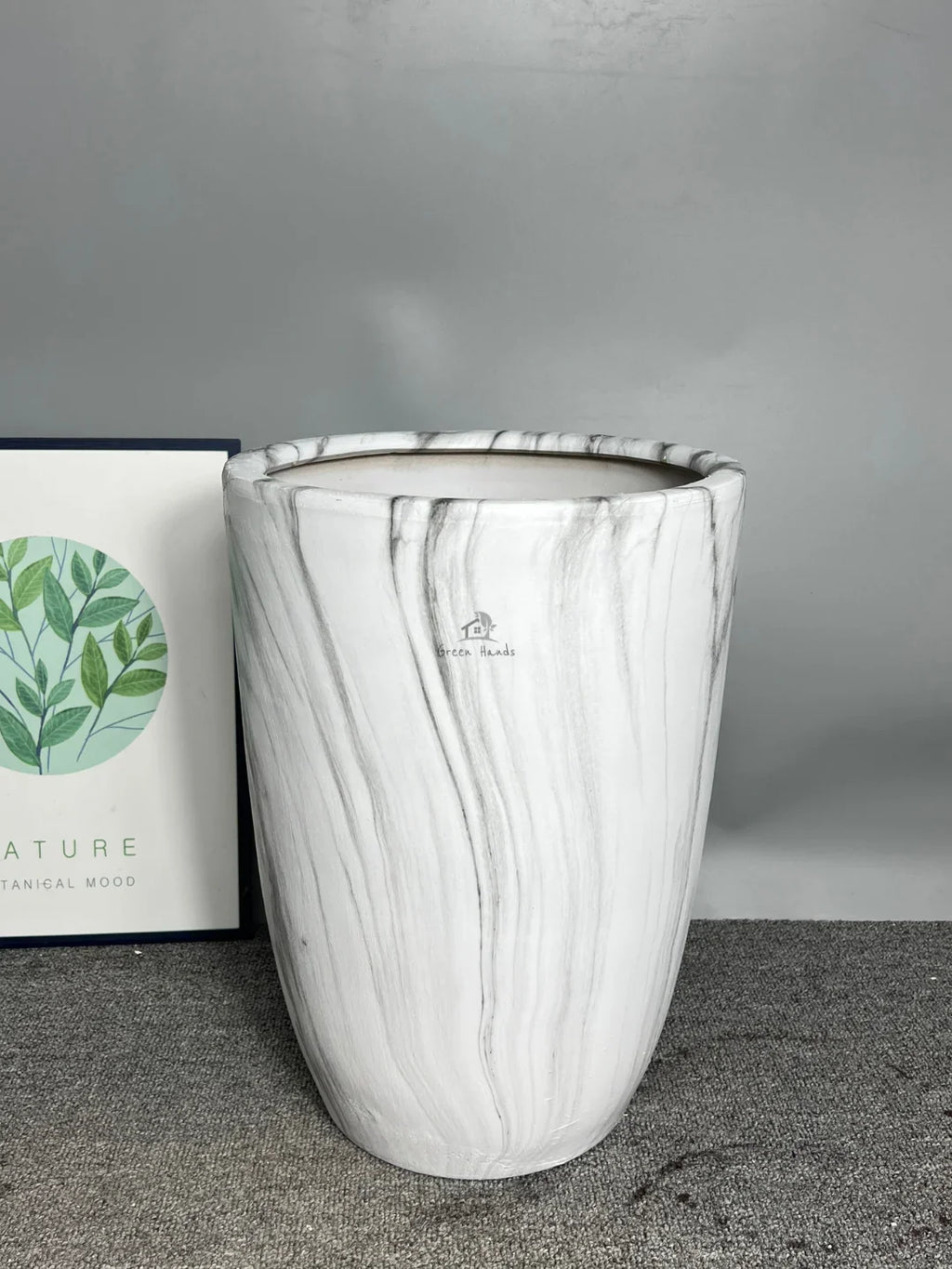Premium Grey Ceramic Pot | Tall Elegance | Luxury Décor UAE