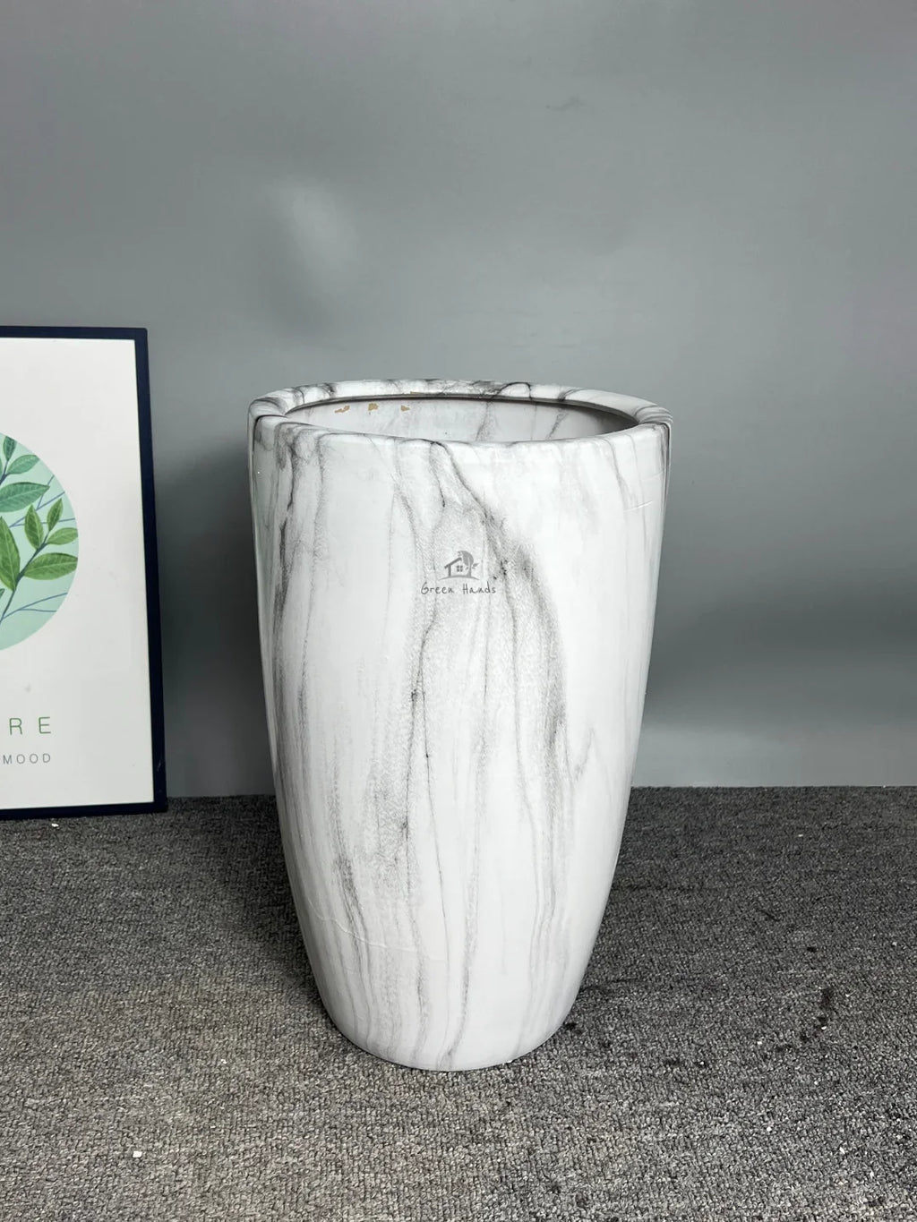 Premium Grey Ceramic Pot | Tall Elegance | Luxury Décor UAE