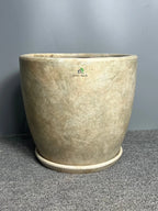 Premium-Egyptian-Marble-Beige-Short-Ceramic-Pot-L
