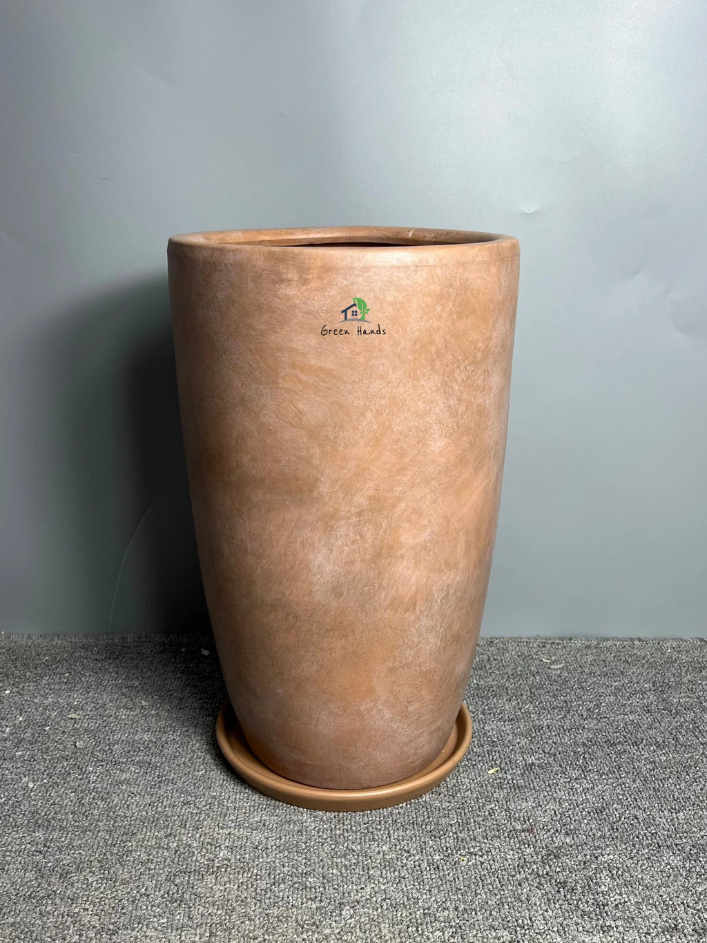 Premium-Egyptian-Marble-Earthy-Brown-Ceramic-Pot-M