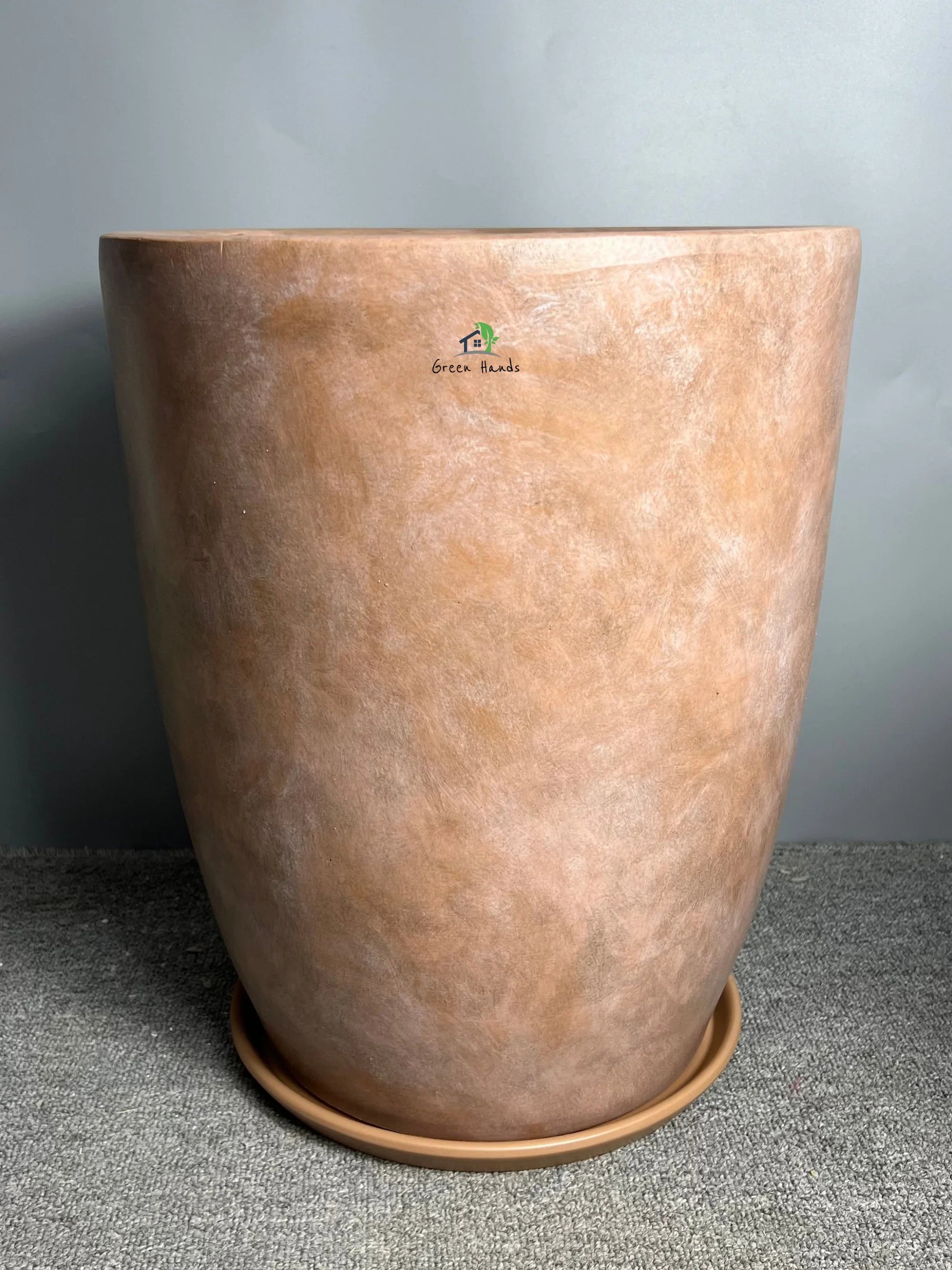 Premium-Egyptian-Marble-Earthy-Brown-Ceramic-Pot-XL