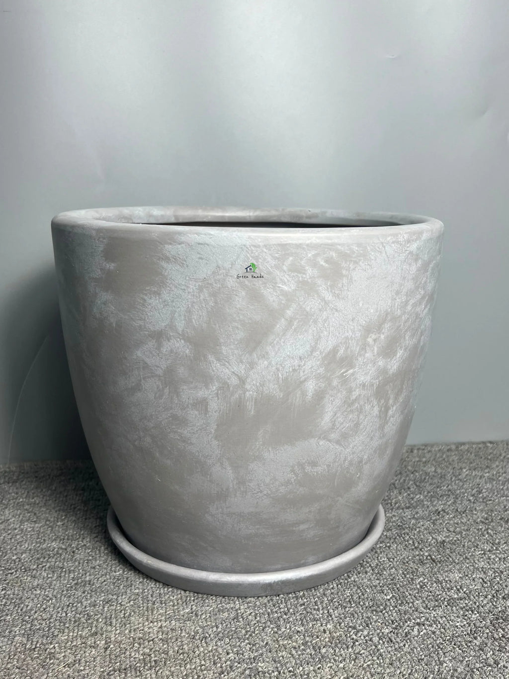 Premium-Egyptian-Marble-Grey-Short-Ceramic-Pot-L