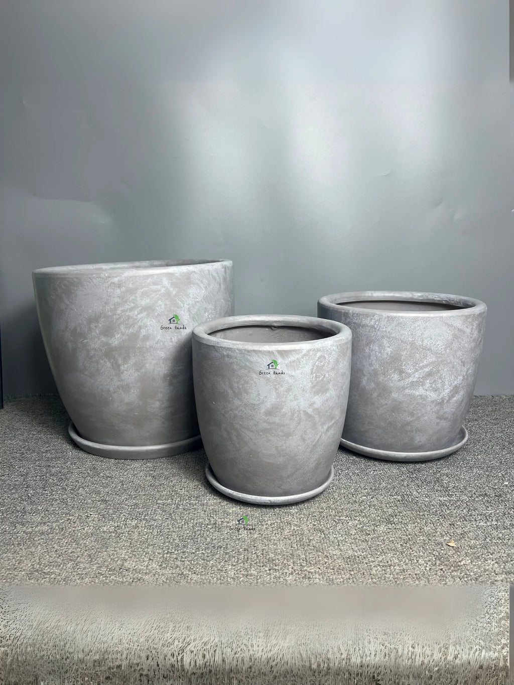 Premium-Egyptian-Marble-Grey-Short-Ceramic-Pot-set