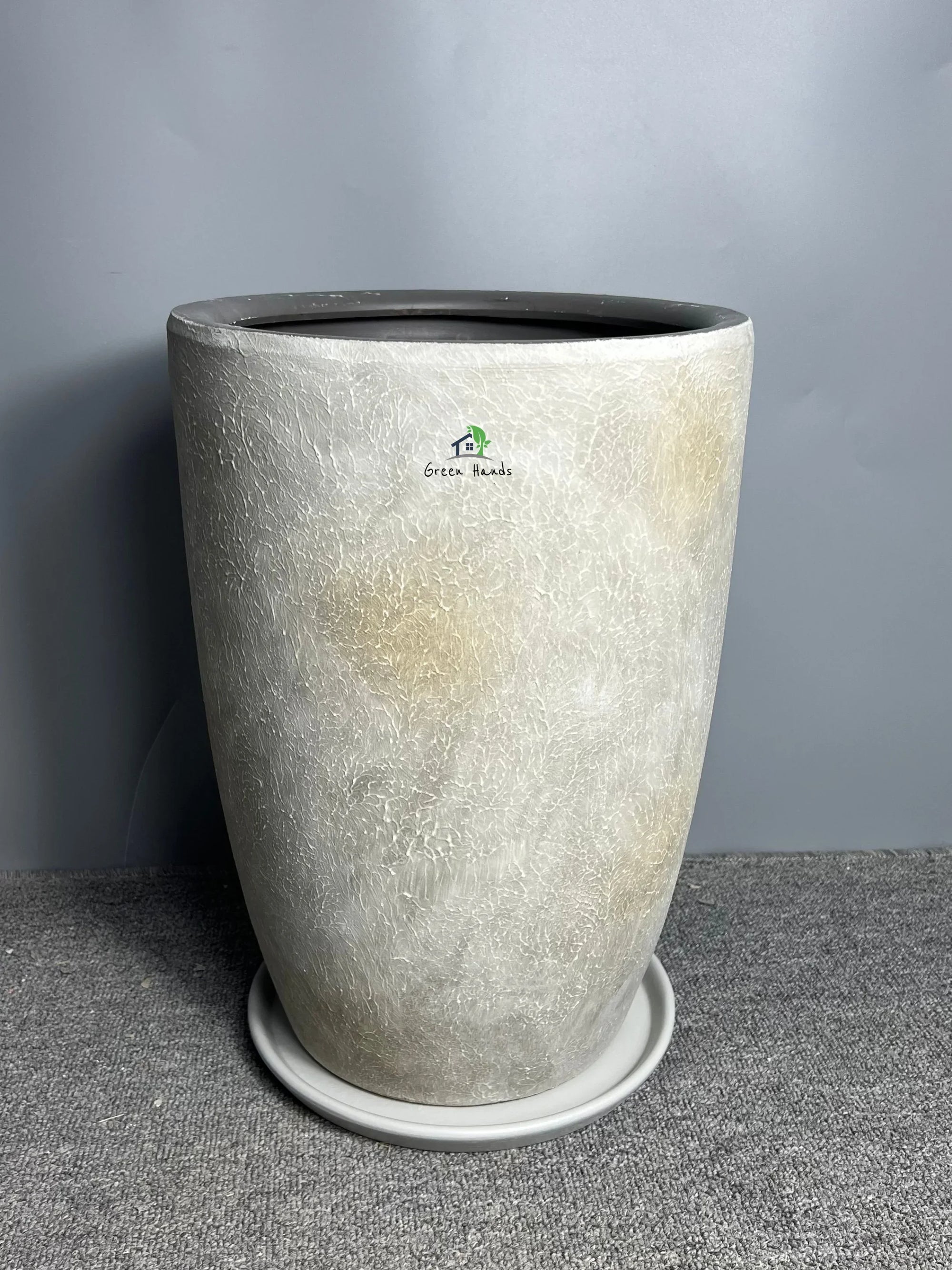 Premium-Egyptian-Marble-Soft-Grey-Ceramic-Pot-Large
