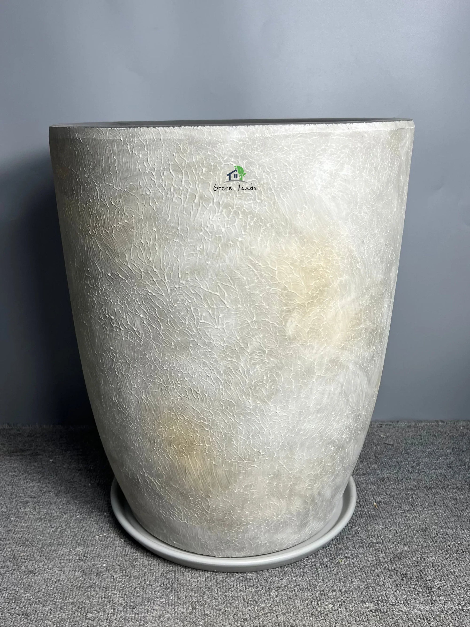 Premium-Egyptian-Marble-Soft-Grey-Ceramic-Pot-XL