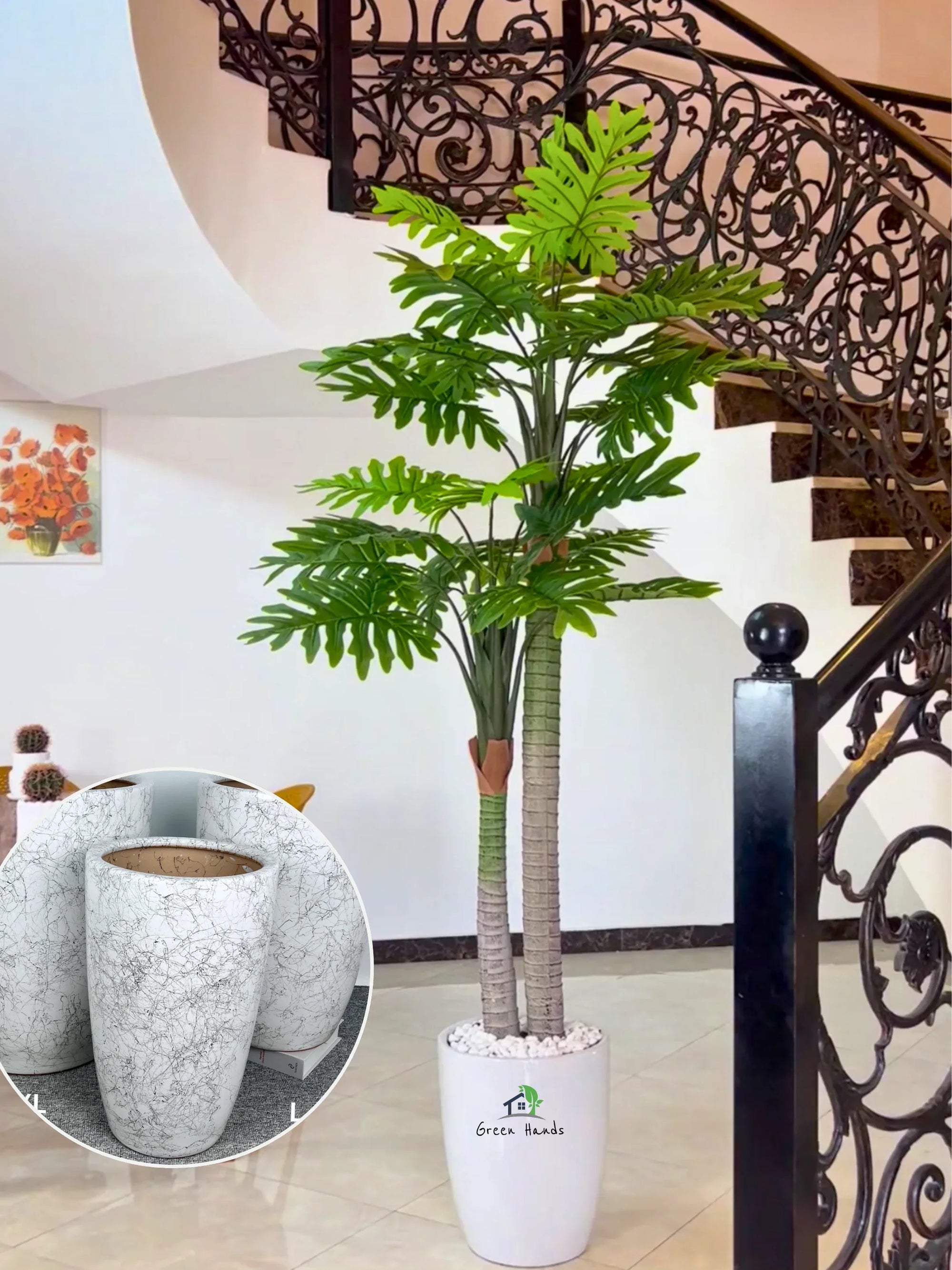 Premium-Potted-3XL-Artificial-Philodendron-Twin-Palm-in-Marble-Ceramic-Pot